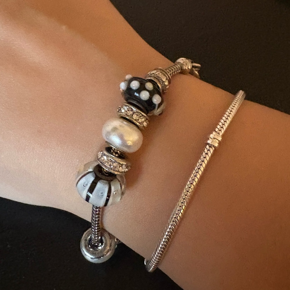 PANDORA STYLE CHARM BRACELET - Picture 2 of 2